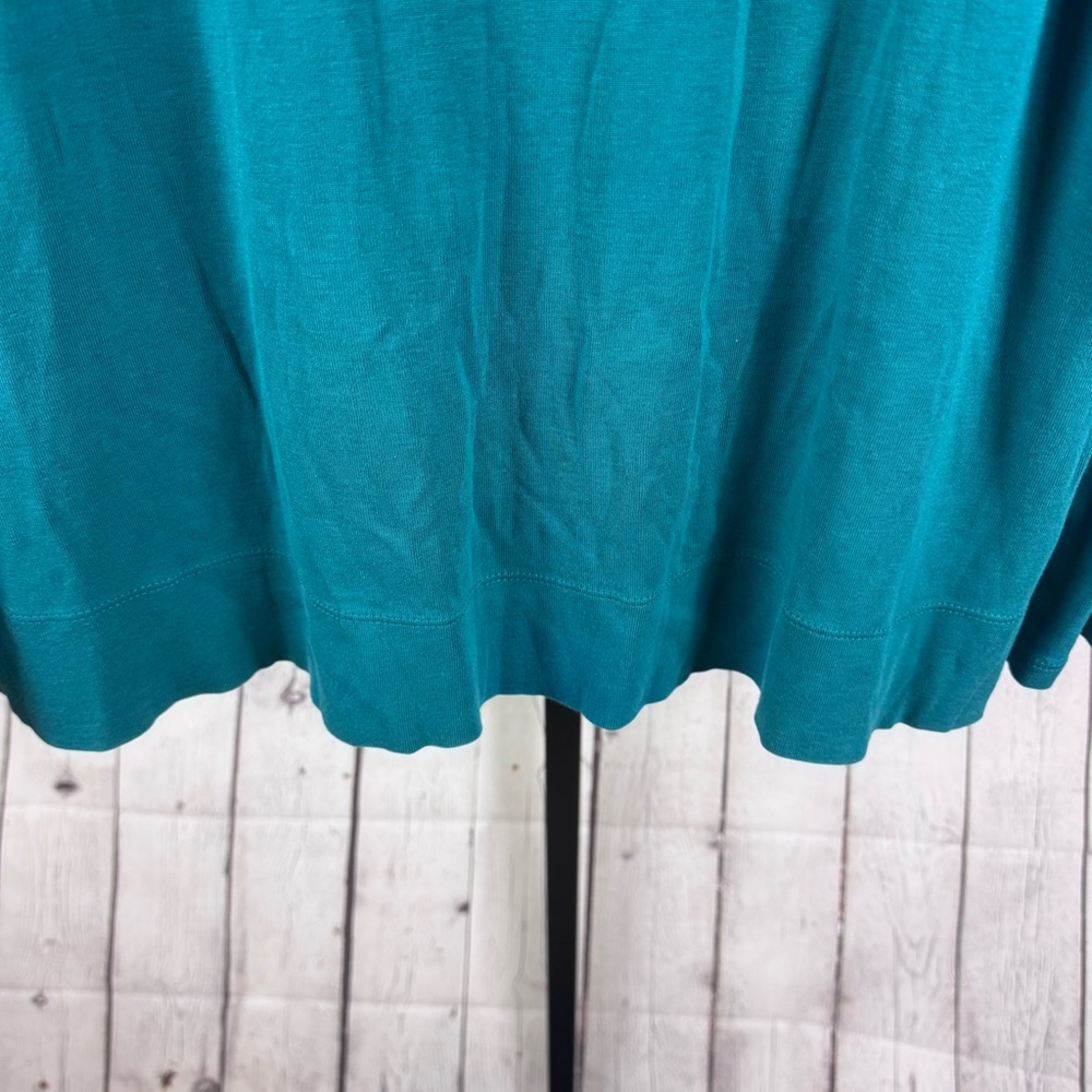 J. Jill Perfect Pima Teal Long Sleeve T-Shirt Size XL - Picture 4 of 6